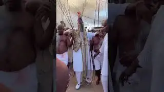 HRM, the &Ograve;&ograve;ni of Ife, wearing the &Agrave;&agrave;re crown during the Olojo Festival 2023
