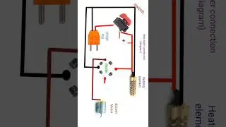 hair dryer  connection diagram#youtubeshorts #vairal #electronic #short