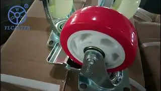 4 inch red pvc swivel hollow core casters funtion check-YLcaster