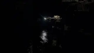 Bridge building at night across the Nile River