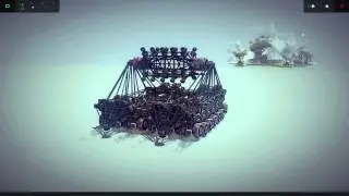 Besiege - Дальнобойный центробежный бомбомёт залпового огня (20 бомб).