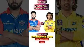 Delhi Capitals vs Chennai Super Kings, Tonight 7:30 #csk #cricket  #dcvscsk #shorts #ipl2024 #ipl