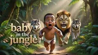 Baby in the jungle 🐯🦁 Jungle Adventure Song | Fun Animal Chase Nursery Rhymes for Kids