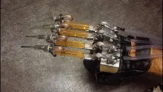 Scarecrow Cosplay Injector glove from Arkham Knight , part 1 of the injector unit