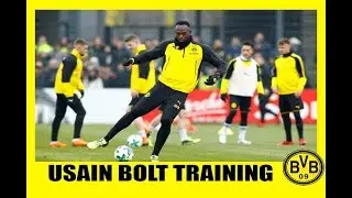 Usain Bolt   Two Goals and Nutmeg at Borussia Dortmund Training