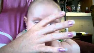 Nathan eating my finger