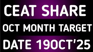 CEAT SHARE LATEST NEWS 19OCT'25/CEAT STOCK LATEST NEWS WITH TARGET ANALYSIS 