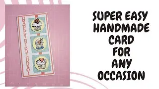 Super Easy Handmade Cupcake Card | Quick  Simple Layout | Beginner Friendly | Birthday Card Tutorial