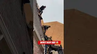 Worst Roof Ever 😱#roofing #tiktok #work #video #roofingwork #reels #scary #trending
