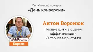 Первые шаги в оценке эффективности Интернет-маркетинга. А.Воронюк. CRO Day