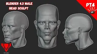 Sculpting male head in blender part 3 #3dcharactermodeling #blender #sculpting #zbrush #maya