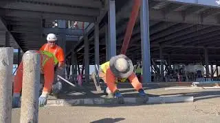 Local 555 Cement Masons Pouring and Finishing Concrete
