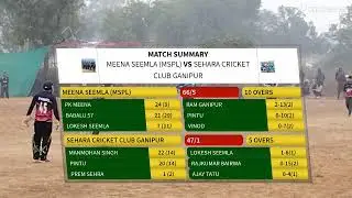 Live Cricket Match | MEENA SEEMLA (MSPL) vs Sehara Cricket Club Ganipur | 09-Jan-24 12:53 PM 10 over