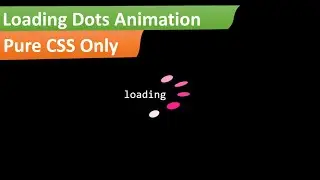 Loading Dots Animation Using Pure HTML and CSS.