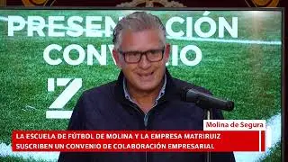 Convenio colaboraci&oacute;n entre Escuela F&uacute;tbol de Molina y empresa Matriruiz