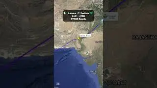🇵🇰 LAHORE TO JEDDAH 🇸🇦 LIVE FLIGHT PATH | LHE to JED ✈️ SV735 Saudia #PlaneFinder | Wayvana