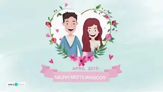 Save The Date | Nourin with Mansoor | Wedding Animation Video