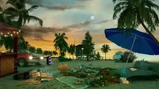 Cozy beach picnic  ⛱️ | waves, breeze, birds and kettle sounds | Alluring Ambience