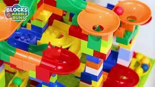 Satisfying Building Blocks Marble Run Time travel! A block coaster with a Spiral