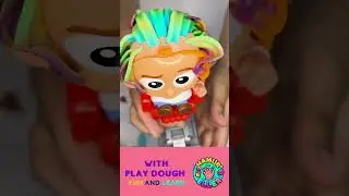 🎁WE ADDED BLUE HAIR - WE ARE BECOMING A HAIRDRESSER WITH PLAY DOUGH COME ON 😍😍 #kids #playdoh