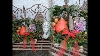 DIY: herrliche HERBST-DEKO nur NATUR, im Drahtkorb, Obstkiste....selber machen LEICHT gemacht :))