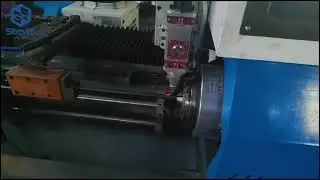 [SteviS Laser] Fully automatic mild steel round pipe laser cut off machine in Indian client factory