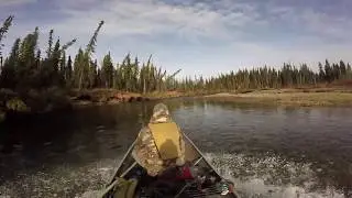 Grumman Sport Boat running upstream