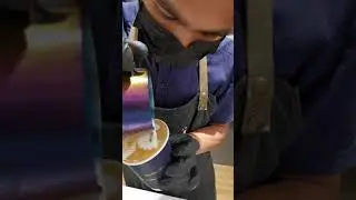 Latte Art free Drawing on paper Cup by Jibbi Milk Pitcher Super Sharp