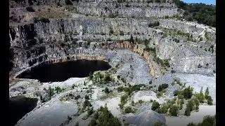 Wirksworth Quarry, flown with Mavic Pro.