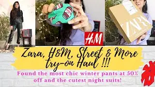 Winter 2020 Zara, H&M, GK market, Instagram store Try-on Haul |Best Winter Trousers! |Nikkita Kalra