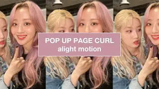 pop up page curl | alight motion tutorial