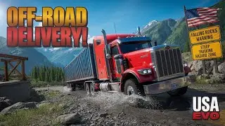 Heavy Cargo Trucking on Dangerous Off-Road Trails | USA Evo Gameplay