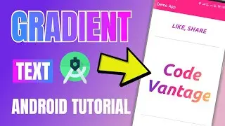 How To Make Gradient Text In Android Studio | Gradient Text Color Android | Android Tutorial