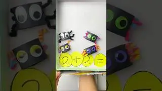 Fun Halloween craft and math activity for preschoolers and kindergarteners #halloweencrafts