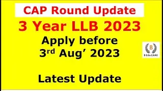 3rd August is Last Date to Apply for 3 Year LLB CAP Round #mhcetlaw