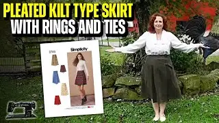 Sewing Simplicity 8746 Pleated Kilt Type Skirt with rings and ties