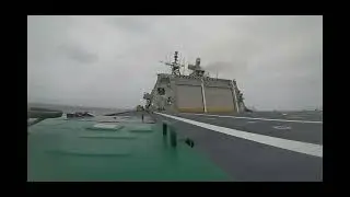 U.S. Navy ship USS Mobile launches SeaRAM Missiles in the Pacific