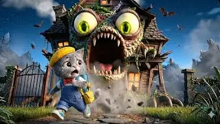 😱 OMG! Monster House EATS The Kitten?! 🏠🙀 Sad AI Cat Story (Must Watch)
