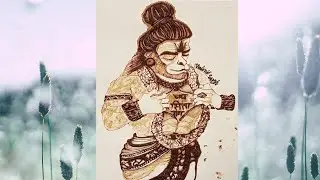 Shri Ram hriday Me..|| मेंहदी डिजाइन || How To Draw Hanuman Ji || Drawing &  Portrait Mehndi Design 