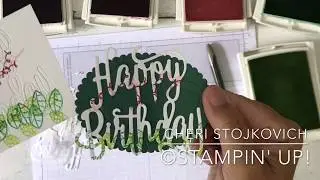 Stampin' Up! Happy Birthday Thinlit Stamping on your Die Cuts for Special Effects