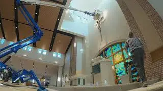 High Access Solutions-St Michael the Archangel,BlueLift 85 spider lift, rigging and crane operation