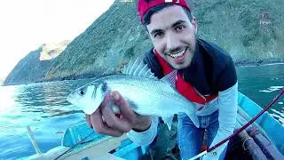 طريقة غير معروفة لصيد الاسماك بتقنية الجر من القارب بالطعم الصناعي (الربالة) شمال المغرب | Vlog 13