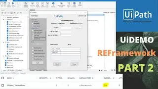 UiDemo - Performer REFramework | UiPath Version 20.4.0-beta.718 (Detailed Explanation)