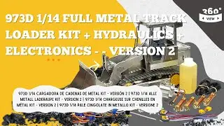 973D 1/14 Full metal Track Loader KIT + Hydraulics + Electronics V2 - 360&ordm; | MAGOM HRC
