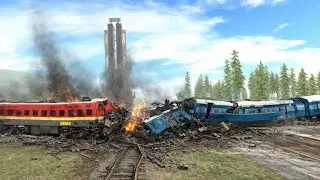 Train puts down in GAINT WATER POND💀- indian bikes driving 3d||