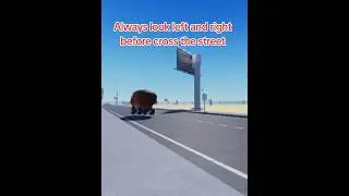 Always look left and right before cross the street #roblox #shorts #trending #disaster #funny