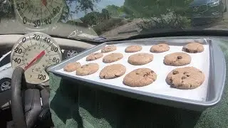 Baking cookies in a car during the Texas summer