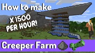 How to build EASY Creeper Farm in Minecraft 1.16