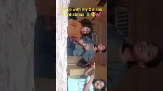 dance with my 2 cute sisters in winter ❄️ christmas 🎄🎁