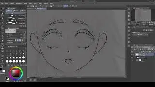 VTuber Model: Character design ( Clip studio ) part 3